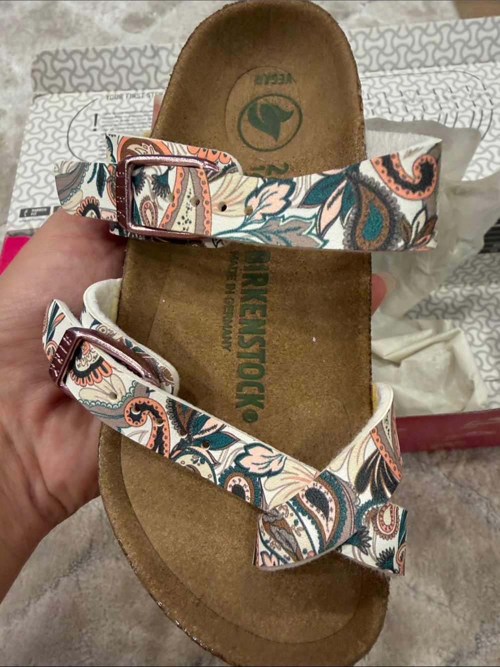 New Birkenstock paisley Light Rose Kids Sandals - Light Rose